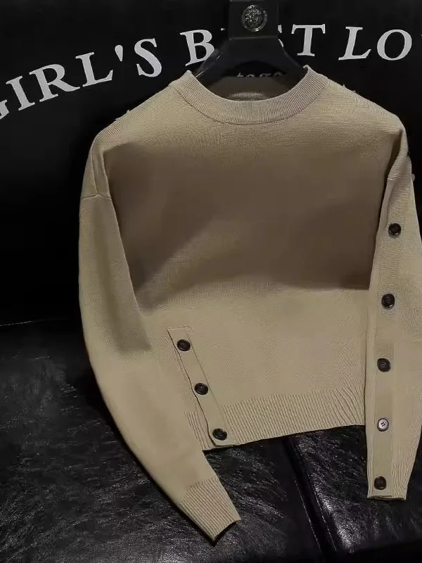 Autumn Winter New Sle Men's round Ne Knitted Sweater Long Sve Button Design Casual Faion Warm Top Urban Faion
Autumn Winter New Sle Men's round Ne Knitted Sweater Long Sve Button Design Casual Faion Warm Top Urban Faion