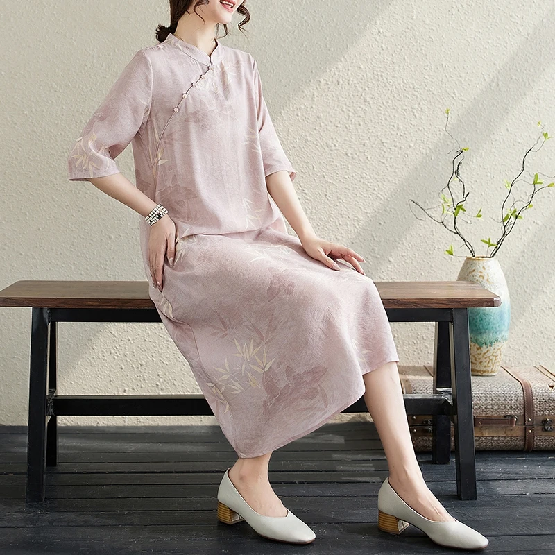 Новая китайская юбка трапециевидной формы свободного кроя с бамбуковым принтом Dr из тонкого материала, удобная юбка трапециевидной формы из смеси хлопка для поездок на работу
Новая китайская юбка трапециевидной формы свободного кроя с бамбуковым принтом Dr из тонкого материала, удобная юбка трапециевидной формы из смеси хлопка для поездок на работу