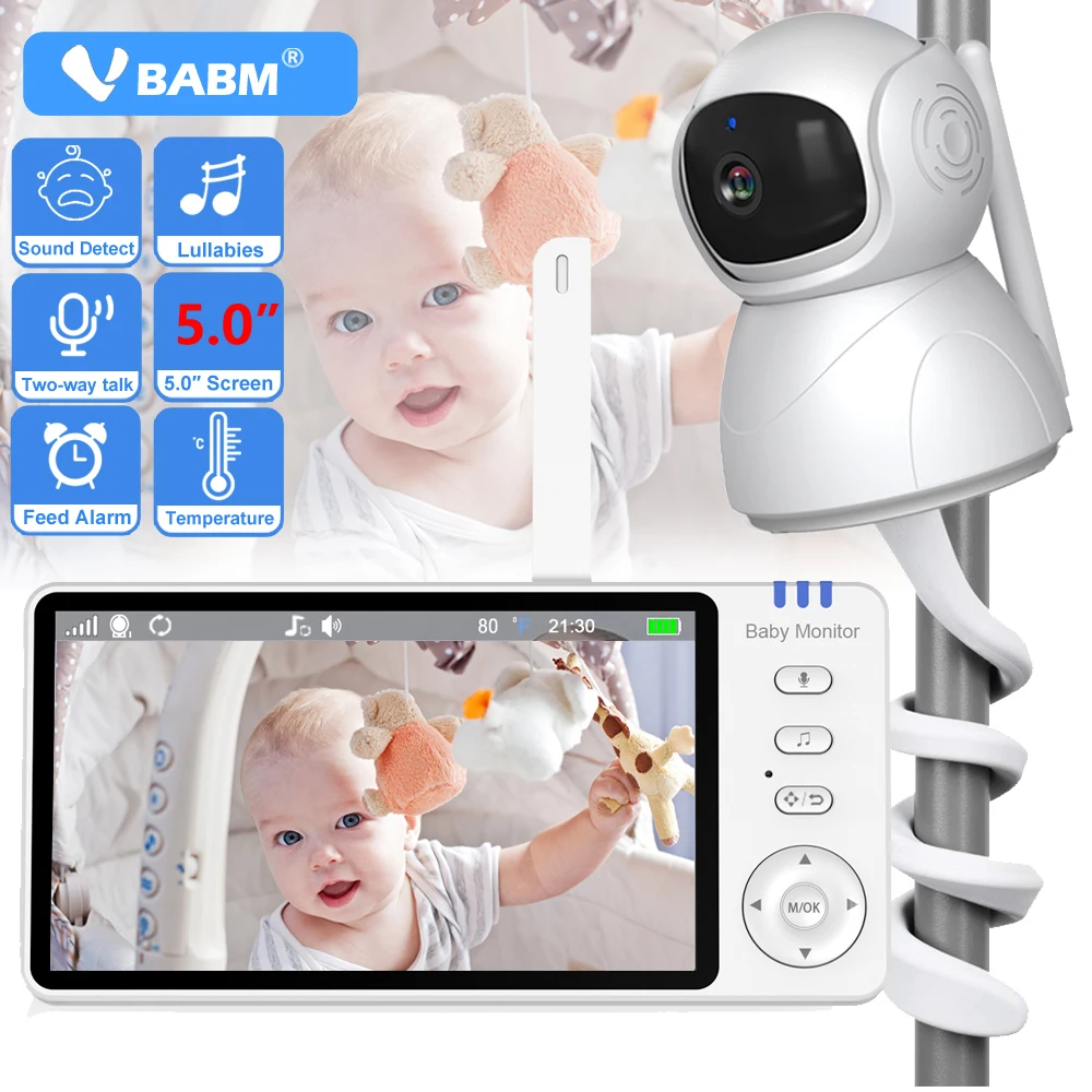 VBABM Baby Monitor 5.0inch IPS Screen With Nanny PTZ Camera 2-way Audio Lullaby Camera Babysitter Night Vision Security Bracket
VBABM Baby Monitor 5.0inch IPS Screen With Nanny PTZ Camera 2-way Audio Lullaby Camera Babysitter Night Vision Security Bracket