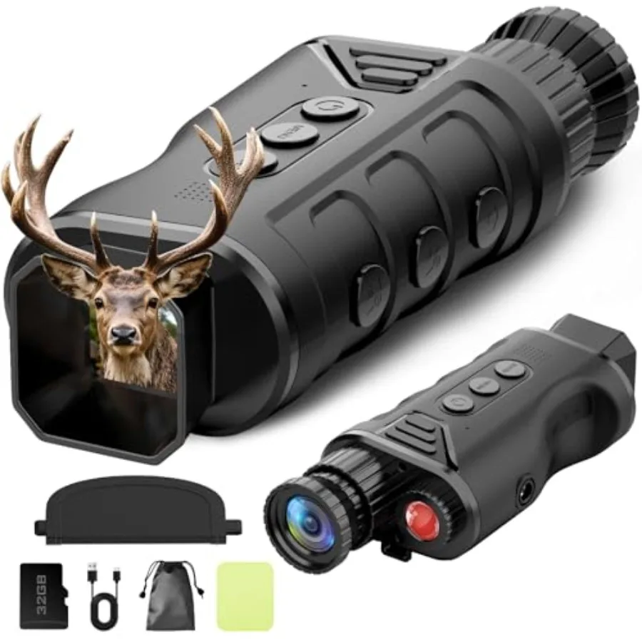 Night Vision Monocular 2026 Upgraded Portable Handheld Scope for Hunting Camping Digital Infrared Night Vision Goggles with 16X
Night Vision Monocular 2026 Upgraded Portable Handheld Scope for Hunting Camping Digital Infrared Night Vision Goggles with 16X