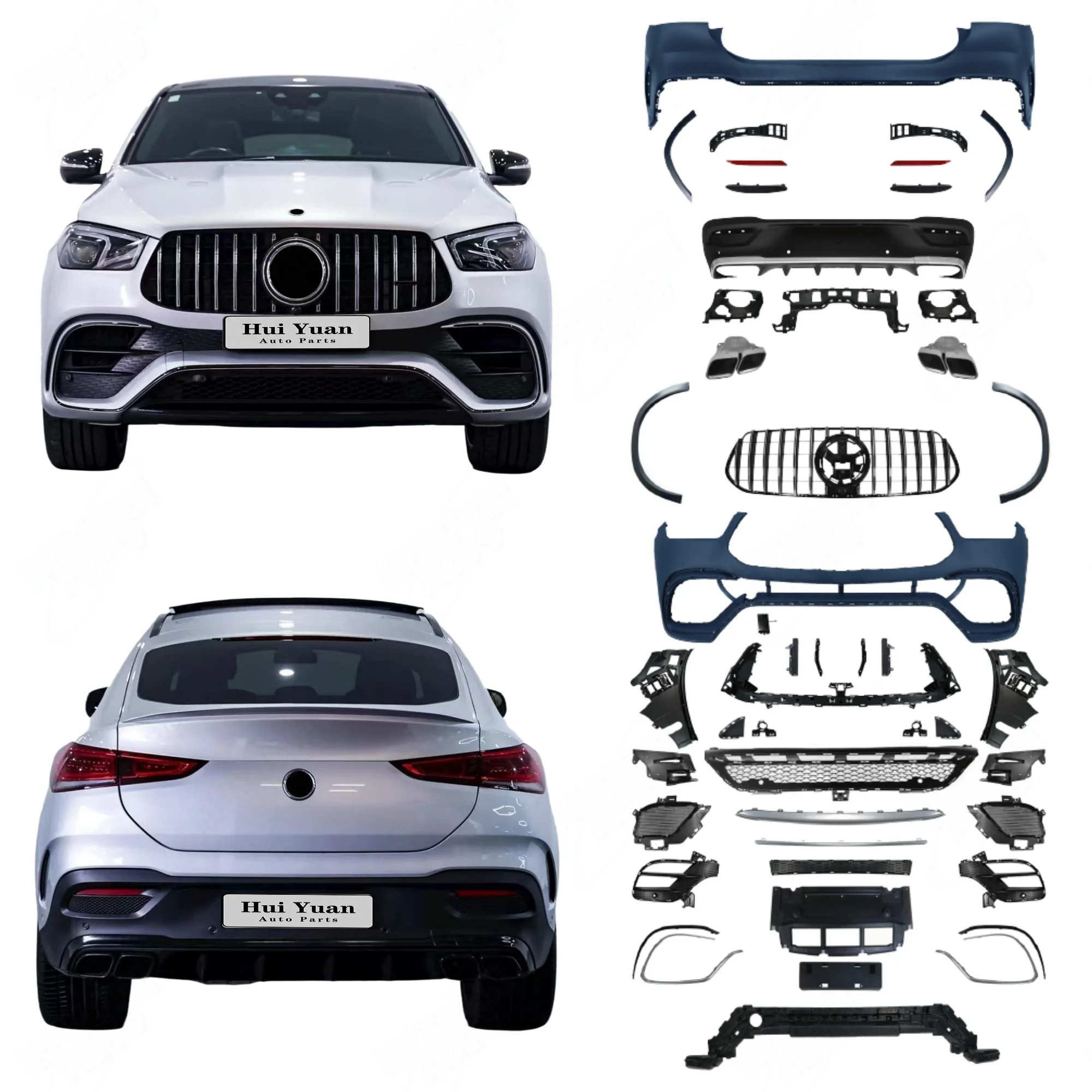 Automotive Front Rear Bumpers Body Kit for GLE Coupe C167 2019-2025 Upgrade to GLE63 Coupe
Automotive Front Rear Bumpers Body Kit for GLE Coupe C167 2019-2025 Upgrade to GLE63 Coupe
