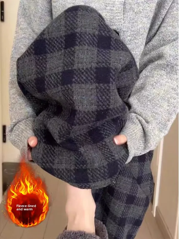 Thiened шерстяные клетчатые широкие брюки осень-зима новые Sle большие размеры женская одежда утягивающие брюки длиной до пола
Thiened шерстяные клетчатые широкие брюки осень-зима новые Sle большие размеры женская одежда утягивающие брюки длиной до пола