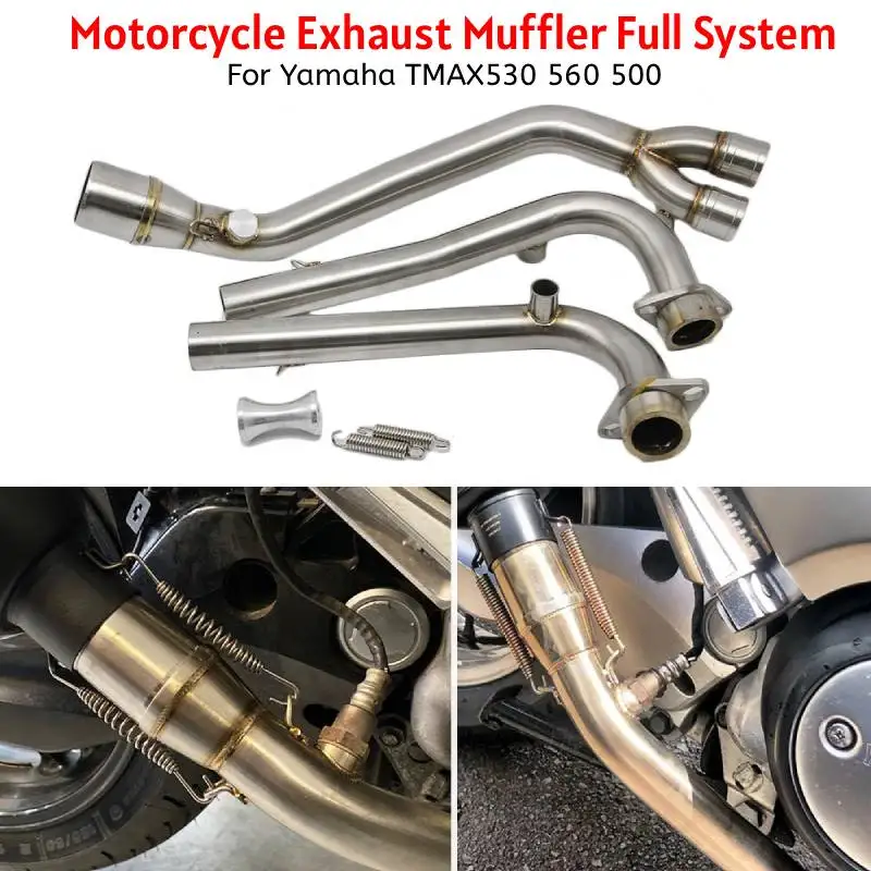 Motorcycle Slip On For Yamaha TMAX 560 500 530 Yp500 2008-2016 51mm TMAX530 TMAX500 Motorcycle Exhaust Muffler Full System
Motorcycle Slip On For Yamaha TMAX 560 500 530 Yp500 2008-2016 51mm TMAX530 TMAX500 Motorcycle Exhaust Muffler Full System
