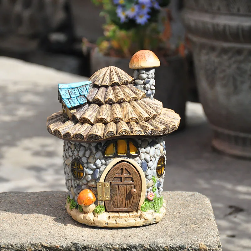Pastoral Style Brightly Colored Mushroom Stone House Exquisite Hamster House Garden Backyard and Balcony Decorative Ornaments 
Pastoral Style Brightly Colored Mushroom Stone House Exquisite Hamster House Garden Backyard and Balcony Decorative Ornaments