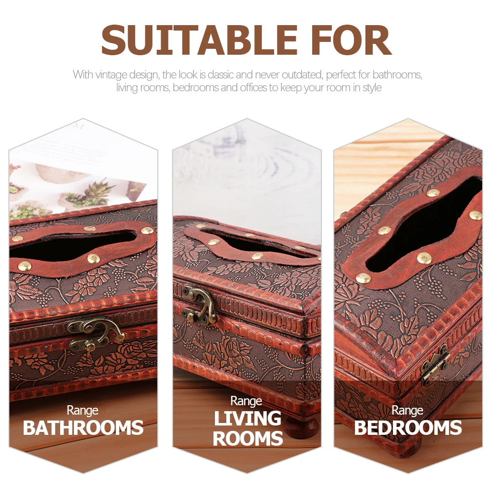 2Pcs Wood Tissue Box Retro Style Paper Holder Napkin Storage Case for Home Office Desktop Decoration Vintage Rectangle Tissue
2Pcs Wood Tissue Box Retro Style Paper Holder Napkin Storage Case for Home Office Desktop Decoration Vintage Rectangle Tissue