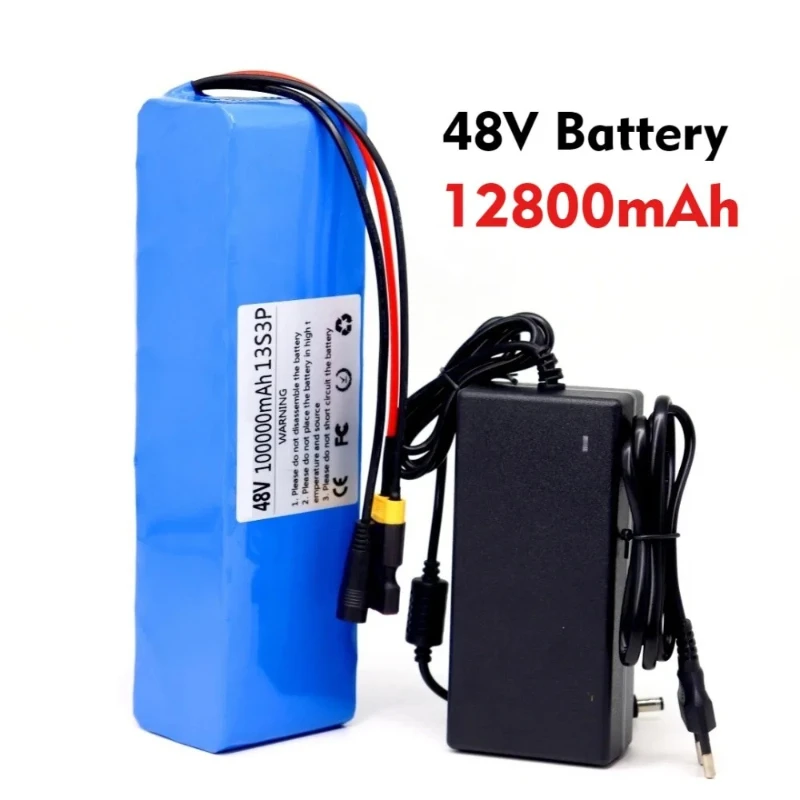 Newest 48V 12800mAh 2000W Rechargeable Battery 13S3P XT60+T 48V High Quality Lithium-ion Battery Pack 100Ah And 54.6V Charger
Newest 48V 12800mAh 2000W Rechargeable Battery 13S3P XT60+T 48V High Quality Lithium-ion Battery Pack 100Ah And 54.6V Charger