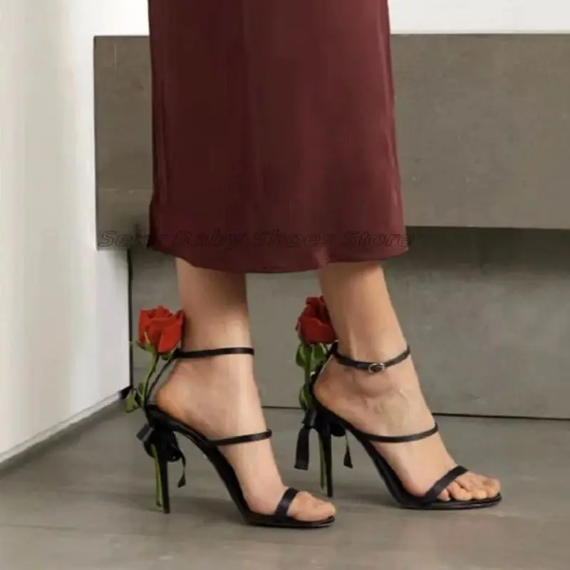 Rose Bouquet Shaped and Sexy Slim Strap Sandals European and American Runway Style Lace Up Banquet Women's Shoes Hot Selling
Rose Bouquet Shaped and Sexy Slim Strap Sandals European and American Runway Style Lace Up Banquet Women's Shoes Hot Selling