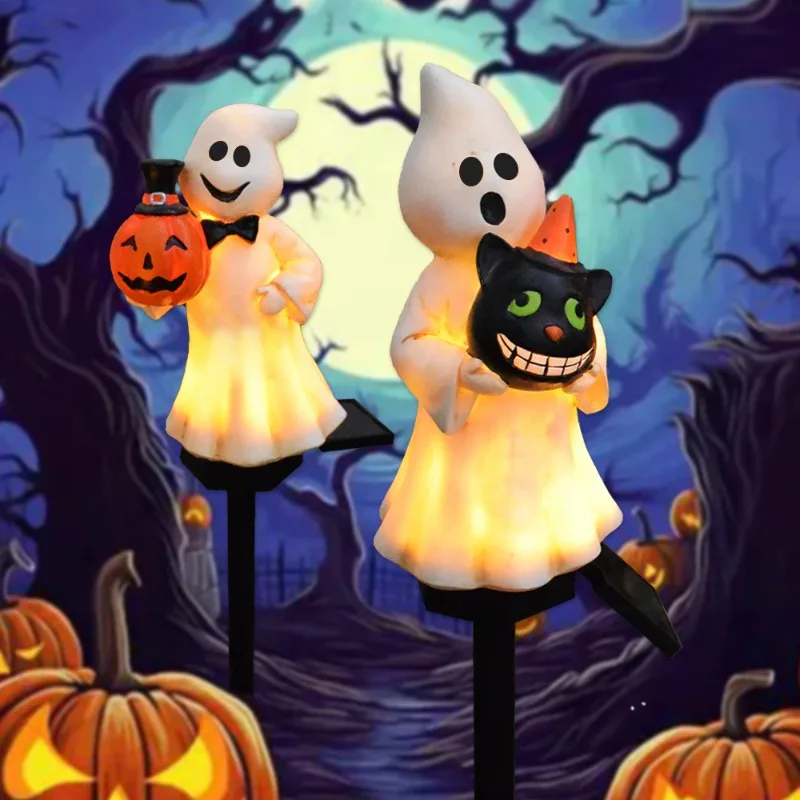 Solar Powered Halloween Resin Ghost Lamp Waterproof Outdoor Garden Decor European Style Spooky Atmosphere Light for Yard
Solar Powered Halloween Resin Ghost Lamp Waterproof Outdoor Garden Decor European Style Spooky Atmosphere Light for Yard