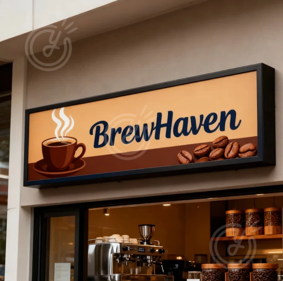 Custom LightBox Sign Brew Haven Logo Personalized Business Advertising Light Box Shop Promotion Light Up Decoration Signboard
Custom LightBox Sign Brew Haven Logo Personalized Business Advertising Light Box Shop Promotion Light Up Decoration Signboard