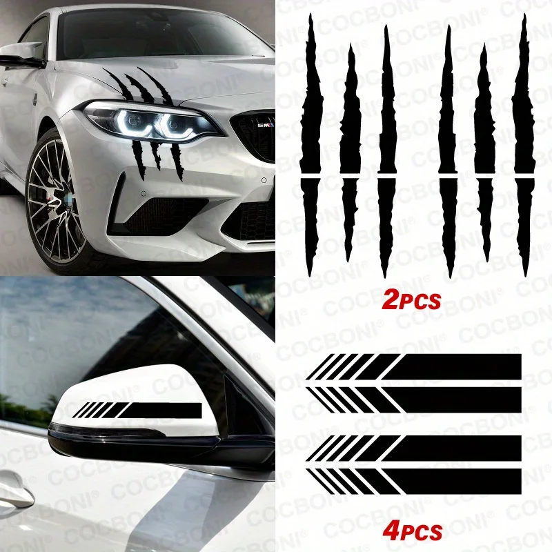 1Set Claw Mark & Racing Stripe Vinyl Stickers, Black Waterproof Decals for Car Headlight, Bumper, Mirror
1Set Claw Mark & Racing Stripe Vinyl Stickers, Black Waterproof Decals for Car Headlight, Bumper, Mirror