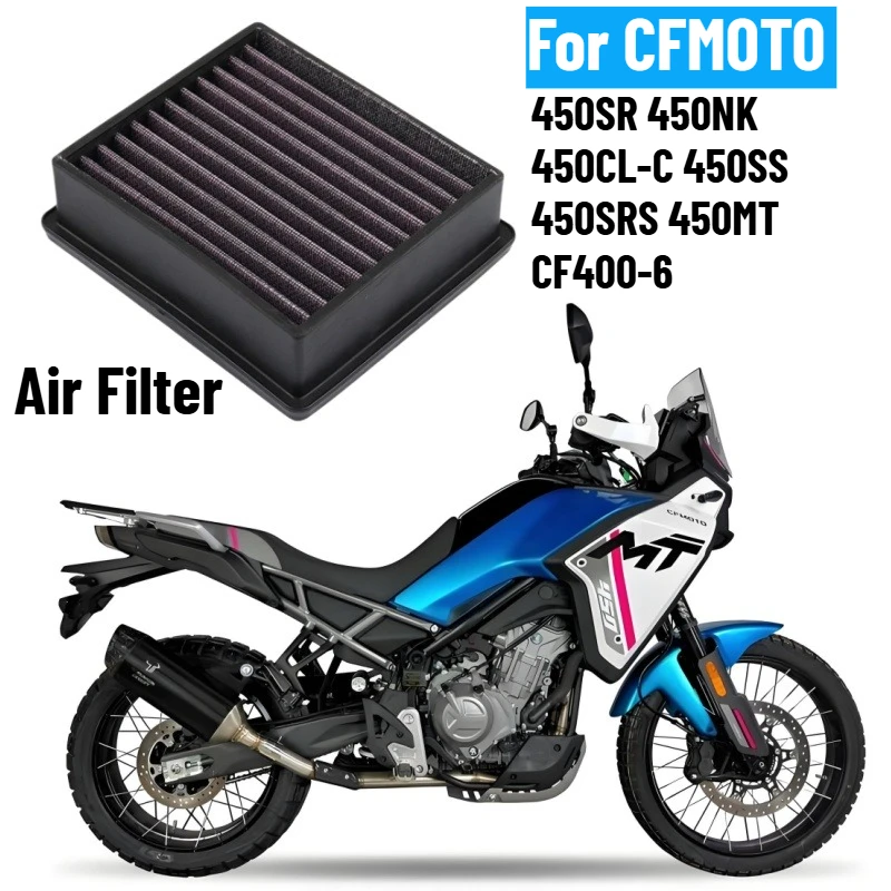 For CFMOTO 450SR 450NK 450CLC 450SS 450SRS 450MT CF400-6 Motorcycle Engine Intake Cleaner Replacement Parts High Flow Air Filter
For CFMOTO 450SR 450NK 450CLC 450SS 450SRS 450MT CF400-6 Motorcycle Engine Intake Cleaner Replacement Parts High Flow Air Filter