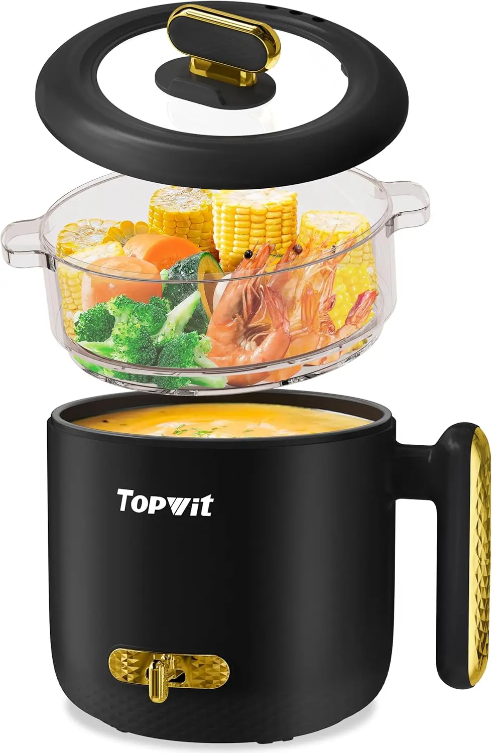 1.8L Electric Hot Pot with Steamer, Portable Multifunctional Cooker for Ramen, Soup, Steak, Dorm & Travel
1.8L Electric Hot Pot with Steamer, Portable Multifunctional Cooker for Ramen, Soup, Steak, Dorm & Travel