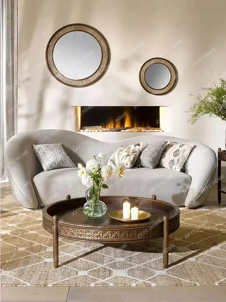 HMJV Medieval Round Solid Wood Coffee Table Living Room Engraved Creative Small Tea Table
HMJV Medieval Round Solid Wood Coffee Table Living Room Engraved Creative Small Tea Table