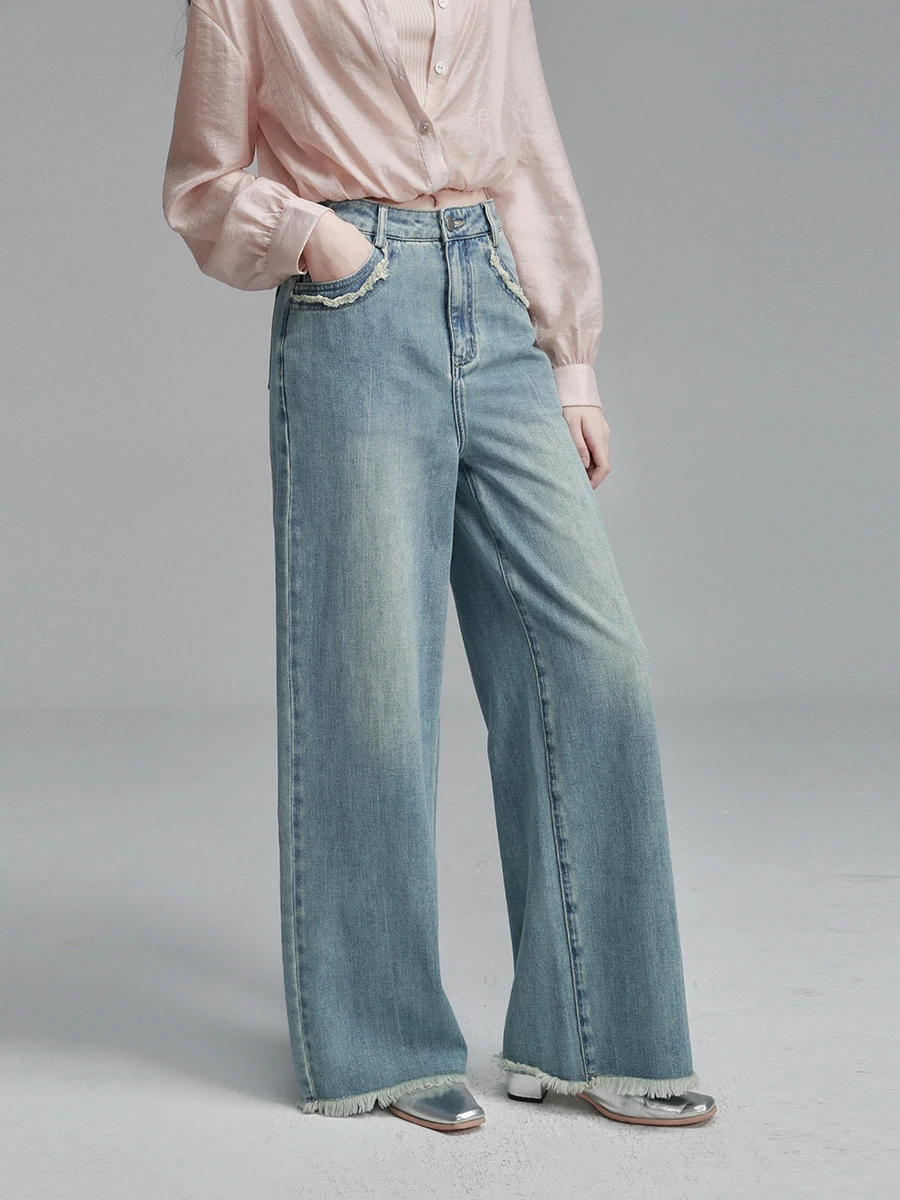 Джинсы женские XINXINYUE с высокой талией, широкими штанинами, свободного кроя, с бахромой, прямого силуэта, цвета Lake Willow Blue, деним, весенняя коллекция
Джинсы женские XINXINYUE с высокой талией, широкими штанинами, свободного кроя, с бахромой, прямого силуэта, цвета Lake Willow Blue, деним, весенняя коллекция