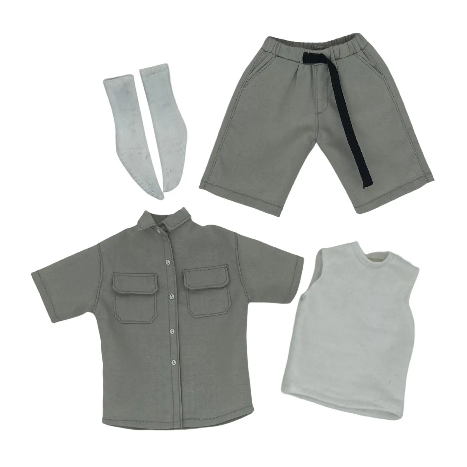12 inch Figure Clothes Vest Shorts Socks Shirt Cloth Fashioned 1/6 Scale Solder Overalls Outfit for Action Figure Accessories
12 inch Figure Clothes Vest Shorts Socks Shirt Cloth Fashioned 1/6 Scale Solder Overalls Outfit for Action Figure Accessories