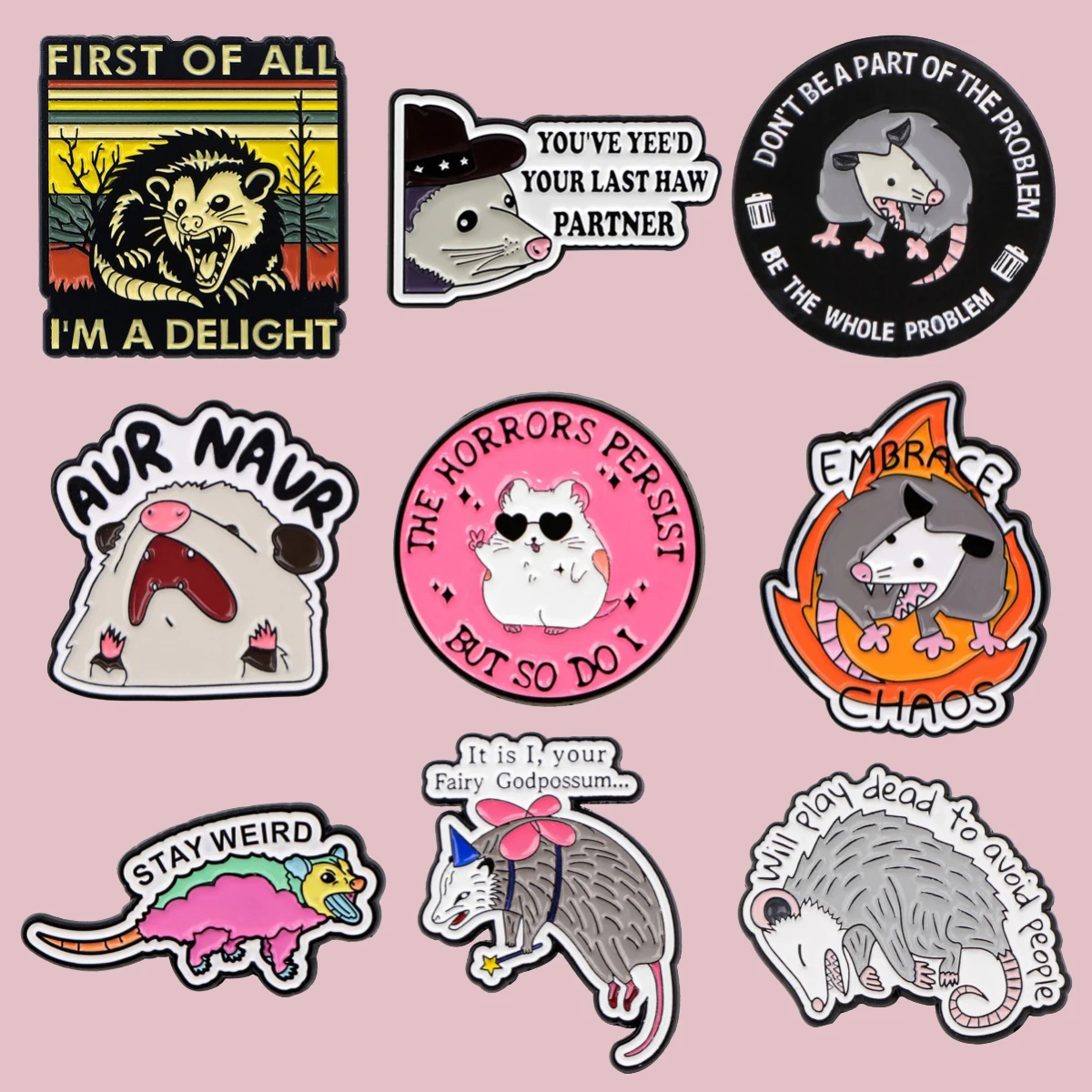 Opossum Enamel Pin STAY WEIRD Badges on Backpack Cute Hamster Brooches Clothes Hat Decorations Cosplay Accessories Party Gifts
Opossum Enamel Pin STAY WEIRD Badges on Backpack Cute Hamster Brooches Clothes Hat Decorations Cosplay Accessories Party Gifts