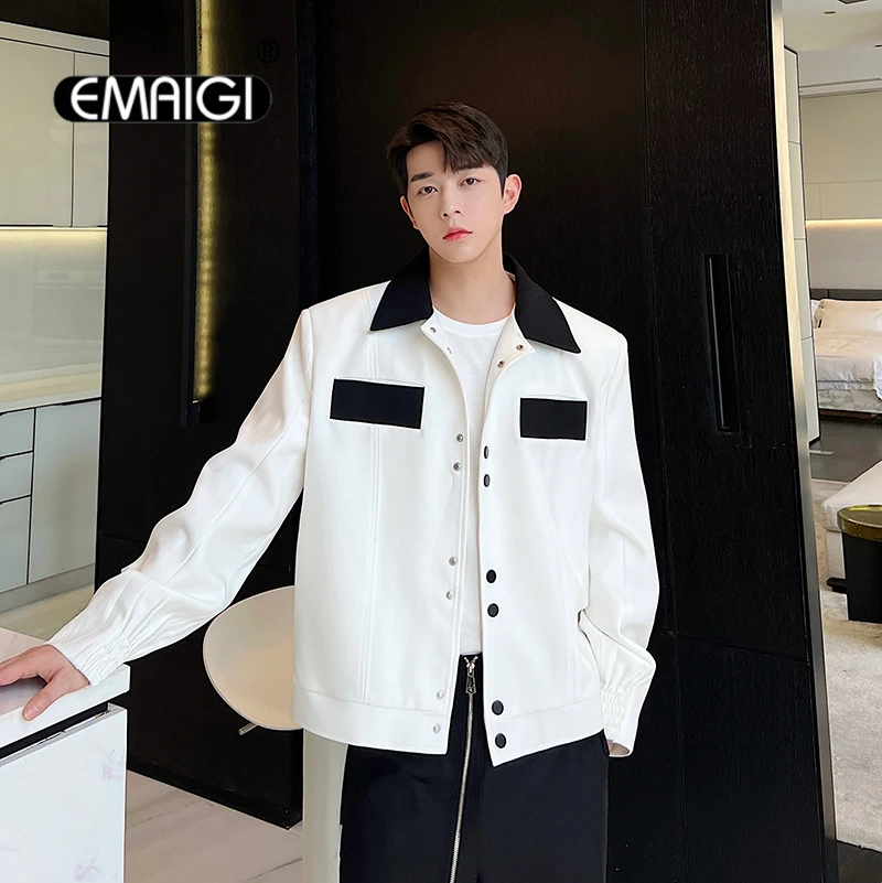 Men Niche Fashion Metal Buckle Black White Splice Loose Casual Vintage French Jacket Spring Autumn Male Korean Streetwear Coat
Men Niche Fashion Metal Buckle Black White Splice Loose Casual Vintage French Jacket Spring Autumn Male Korean Streetwear Coat