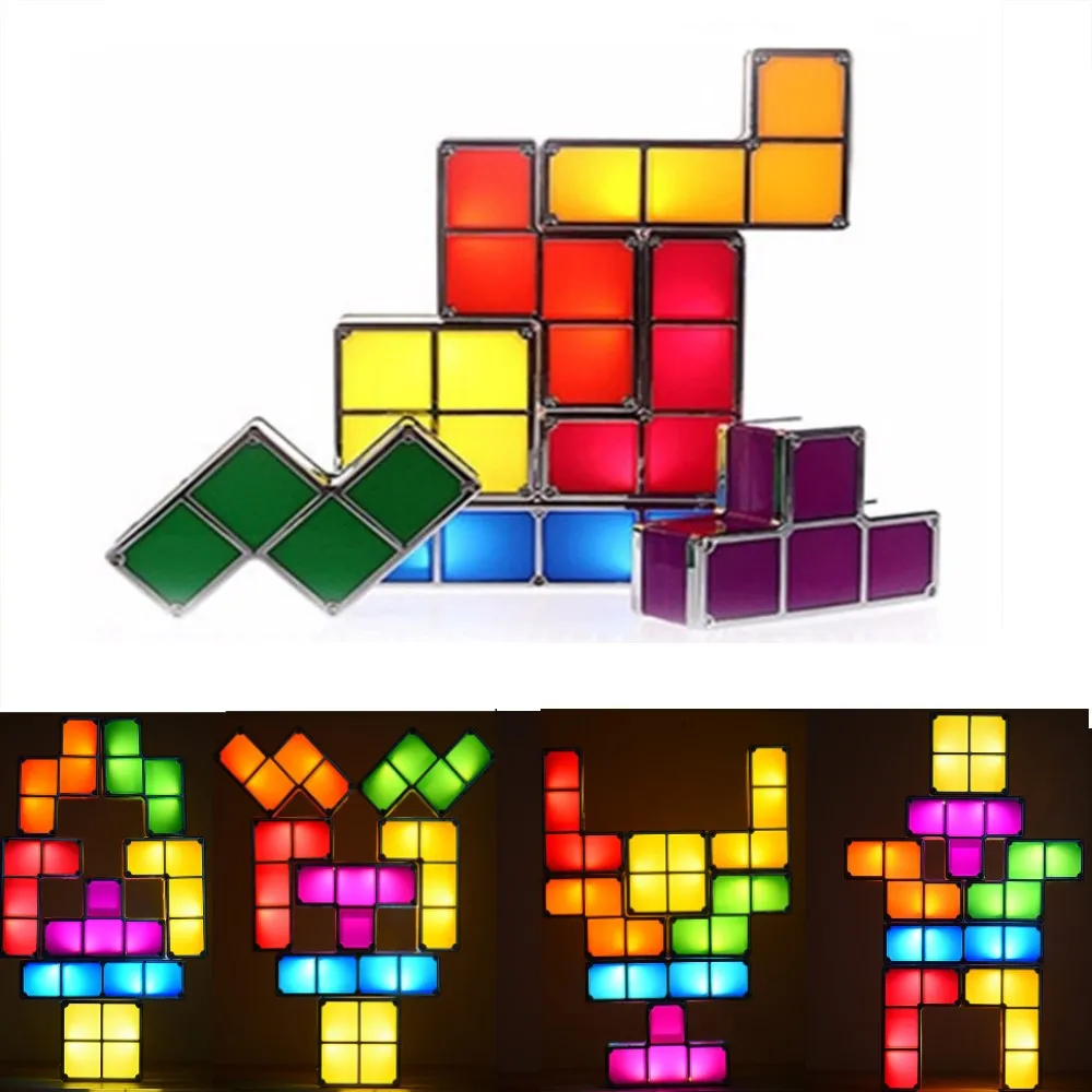 DIY Tetris Puzzle Light Stackable LED Desk Lamp Constructible Block Night Light Retro Game Tower Baby Colorful Led Night Lights
DIY Tetris Puzzle Light Stackable LED Desk Lamp Constructible Block Night Light Retro Game Tower Baby Colorful Led Night Lights
