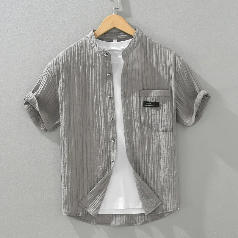 2024 Summer New Lyocell Stand Collar Short Sleeve Shirts for Men Plus Size Casual Loose Shirts
2024 Summer New Lyocell Stand Collar Short Sleeve Shirts for Men Plus Size Casual Loose Shirts