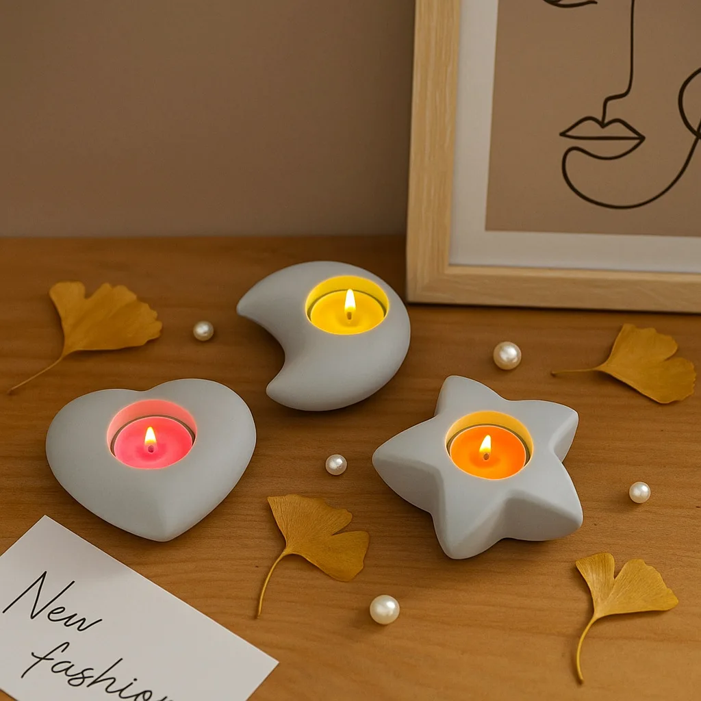 3PCS 3D Star Love Pentagram Candlestick Silicone Mold Cement Candlestick Gypsum Resin Mold Decoration Production Technology Gift
3PCS 3D Star Love Pentagram Candlestick Silicone Mold Cement Candlestick Gypsum Resin Mold Decoration Production Technology Gift