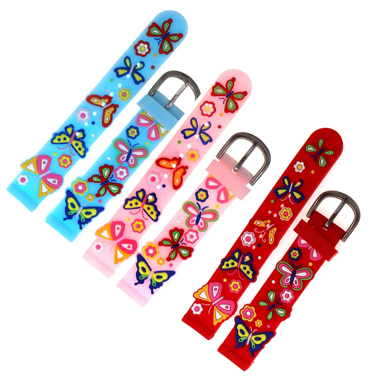 3Pcs/Lot Butterfly Cartoon Silicone Watch Bands 14mm Strap Design for Children's Wrist
3Pcs/Lot Butterfly Cartoon Silicone Watch Bands 14mm Strap Design for Children's Wrist