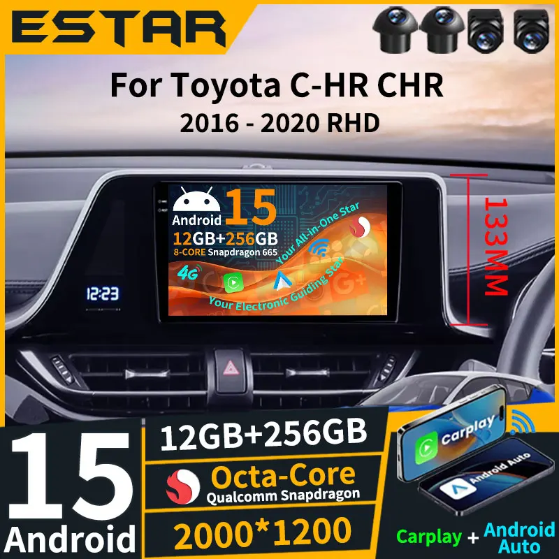 Беспроводная камера Carplay Android 15 для Toyota C-HR CHR 2016-2020 RHD 360 Видеоплеер Автомобильный радиоприемник BT QLED DSP Стерео 4G LTE GPS
Беспроводная камера Carplay Android 15 для Toyota C-HR CHR 2016-2020 RHD 360 Видеоплеер Автомобильный радиоприемник BT QLED DSP Стерео 4G LTE GPS