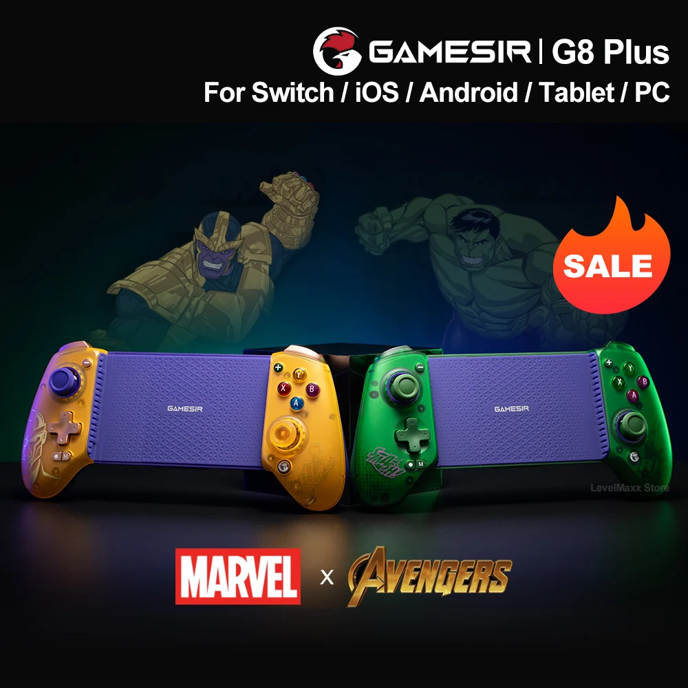Gamesir G8 Plus G8+ Gamepad Marvel Edition Bluetooth Mobile Gaming Controller with GameSir Hall Effect Analog Triggers for IOS
Gamesir G8 Plus G8+ Gamepad Marvel Edition Bluetooth Mobile Gaming Controller with GameSir Hall Effect Analog Triggers for IOS