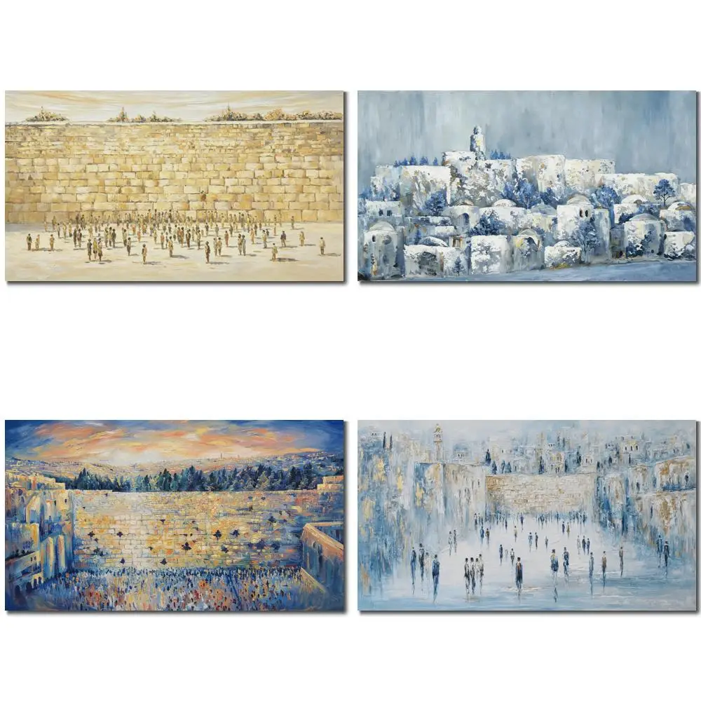Original Jewish Painting Hand Painted Canvas Art Blue Kotel Textured Western Wall Jerusalem Painting Modern Dining Room Decor
Original Jewish Painting Hand Painted Canvas Art Blue Kotel Textured Western Wall Jerusalem Painting Modern Dining Room Decor