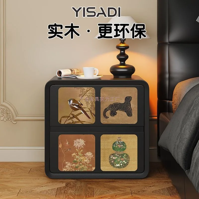 Medieval bedside table Solid wood home bedroom 2025 New light luxury high-end new Chinese black bedside table
Medieval bedside table Solid wood home bedroom 2025 New light luxury high-end new Chinese black bedside table
