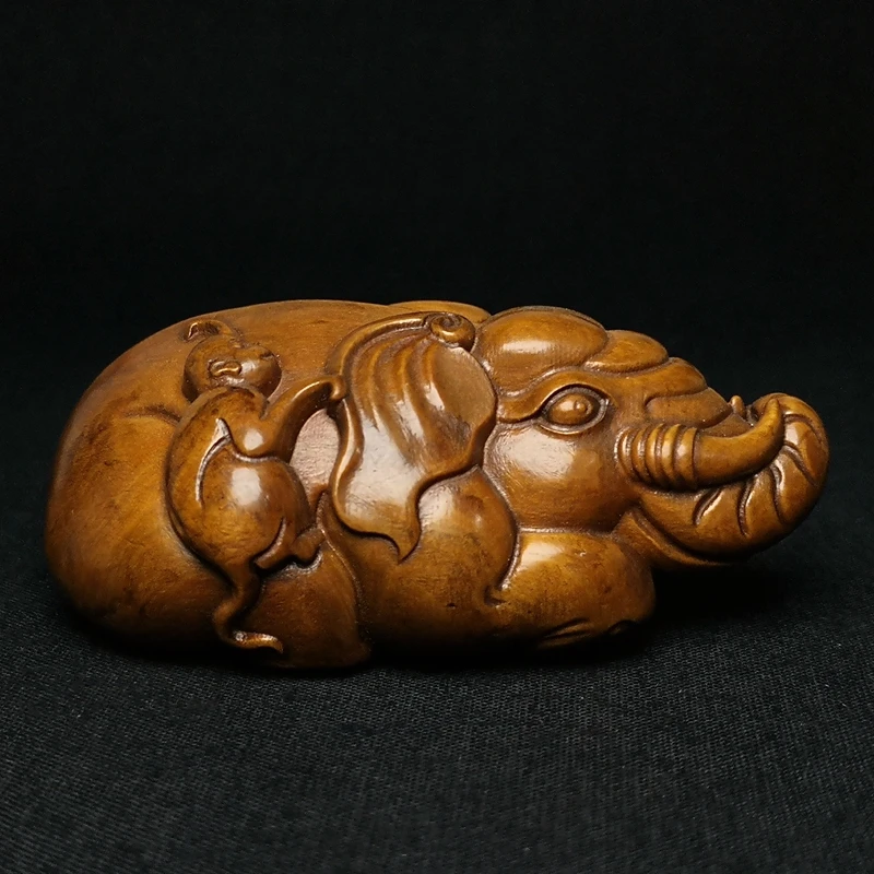 YIZHU CULTUER ART Size 3.2 Inch Old Chinese Boxwood hand carved monkey Elephant Figurine statue Netsuke Decoration collectable
YIZHU CULTUER ART Size 3.2 Inch Old Chinese Boxwood hand carved monkey Elephant Figurine statue Netsuke Decoration collectable