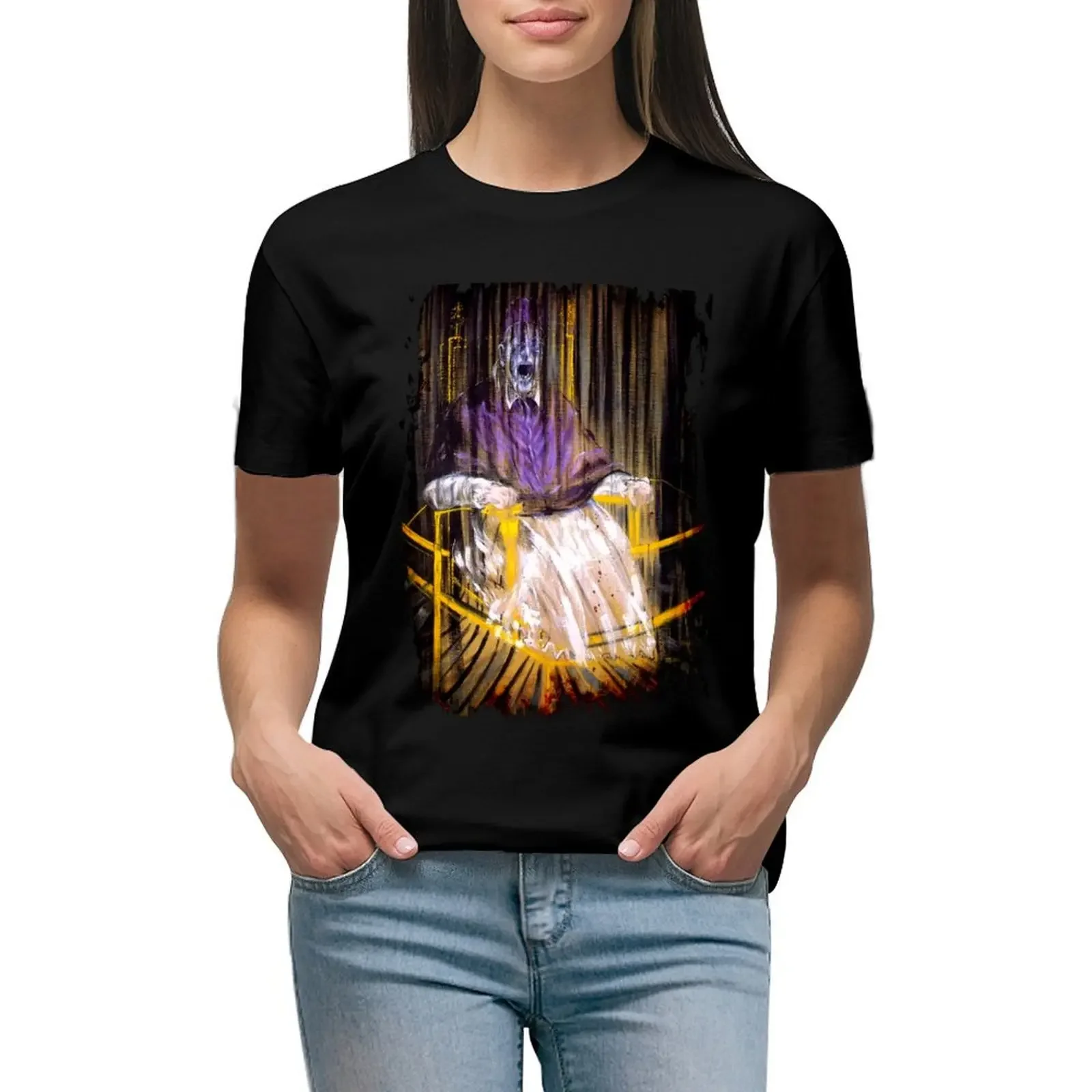 Francis Bacon Screaming Pope painting art lover gift t shirt T-Shirt tees quick drying t-shirt dress for Women graphic
Francis Bacon Screaming Pope painting art lover gift t shirt T-Shirt tees quick drying t-shirt dress for Women graphic