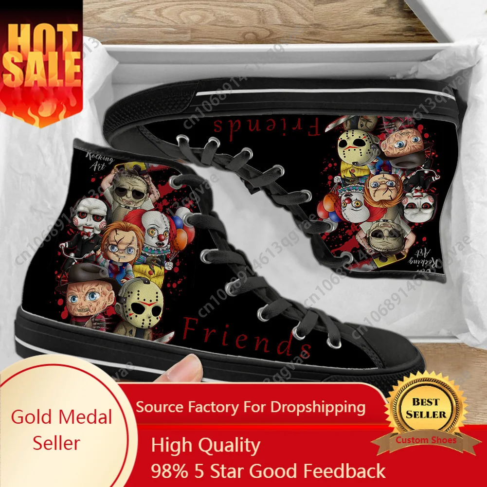 Women's High Top Canvas Shoe Bride Of Chucky Female Breathable Sneakers For Teen Boys Lace Up Flats Sneakers
Women's High Top Canvas Shoe Bride Of Chucky Female Breathable Sneakers For Teen Boys Lace Up Flats Sneakers