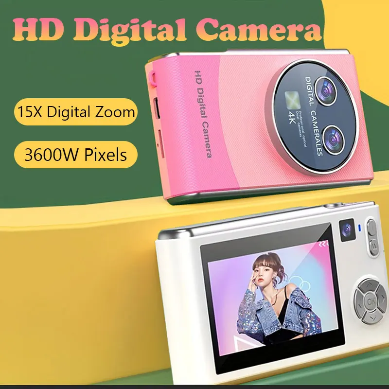 4K HD Digital Camera 36MP Pixels Dual Camera Camcorder 15X Zoom Auto Focus Photography Cameras 3-inch CCD Cameras for Children
4K HD Digital Camera 36MP Pixels Dual Camera Camcorder 15X Zoom Auto Focus Photography Cameras 3-inch CCD Cameras for Children