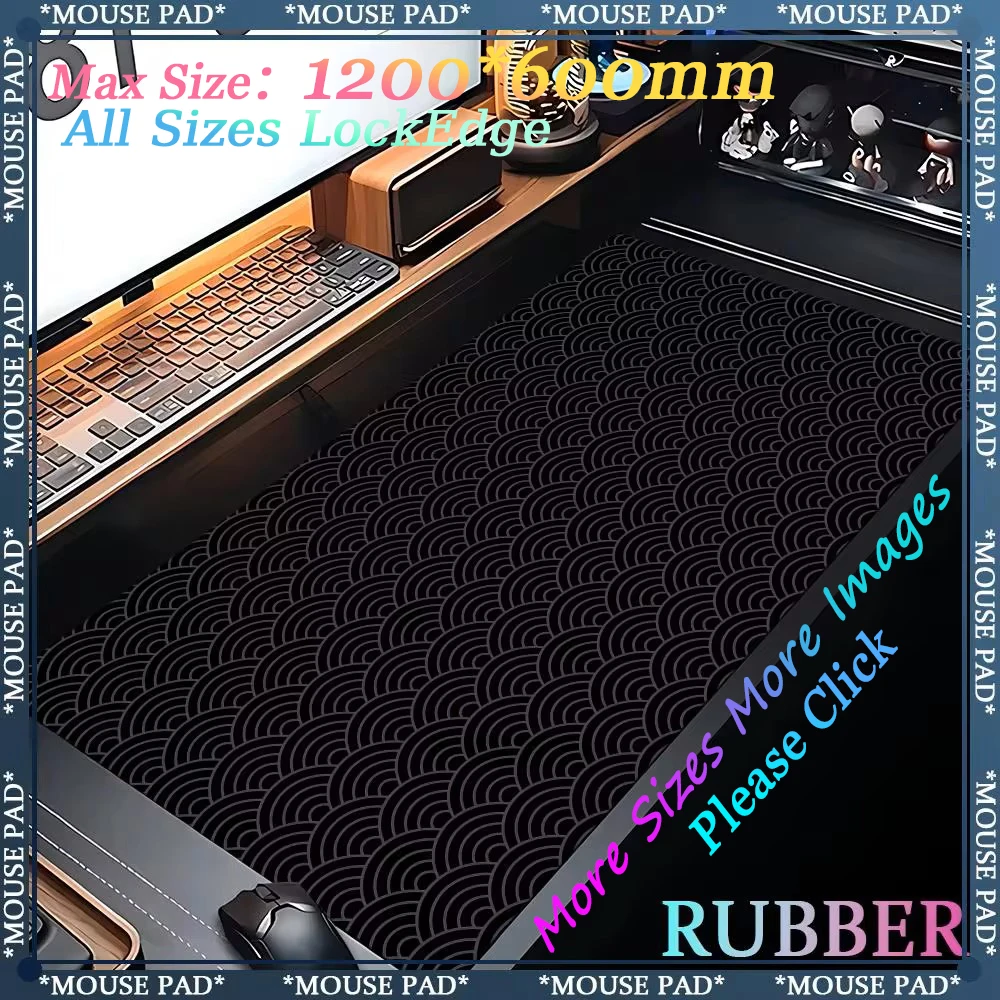 Japanese oversized mouse pads 120*60CM computer pad company game rubber pad XXXL keyboard pad black office lock edge desk mats
Japanese oversized mouse pads 120*60CM computer pad company game rubber pad XXXL keyboard pad black office lock edge desk mats