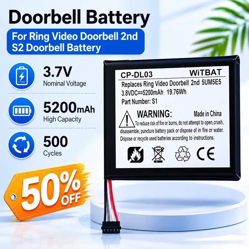 For Ring Video Doorbell 2nd Generation Electronic Doorbell Cat Eye Battery Powered S2
For Ring Video Doorbell 2nd Generation Electronic Doorbell Cat Eye Battery Powered S2