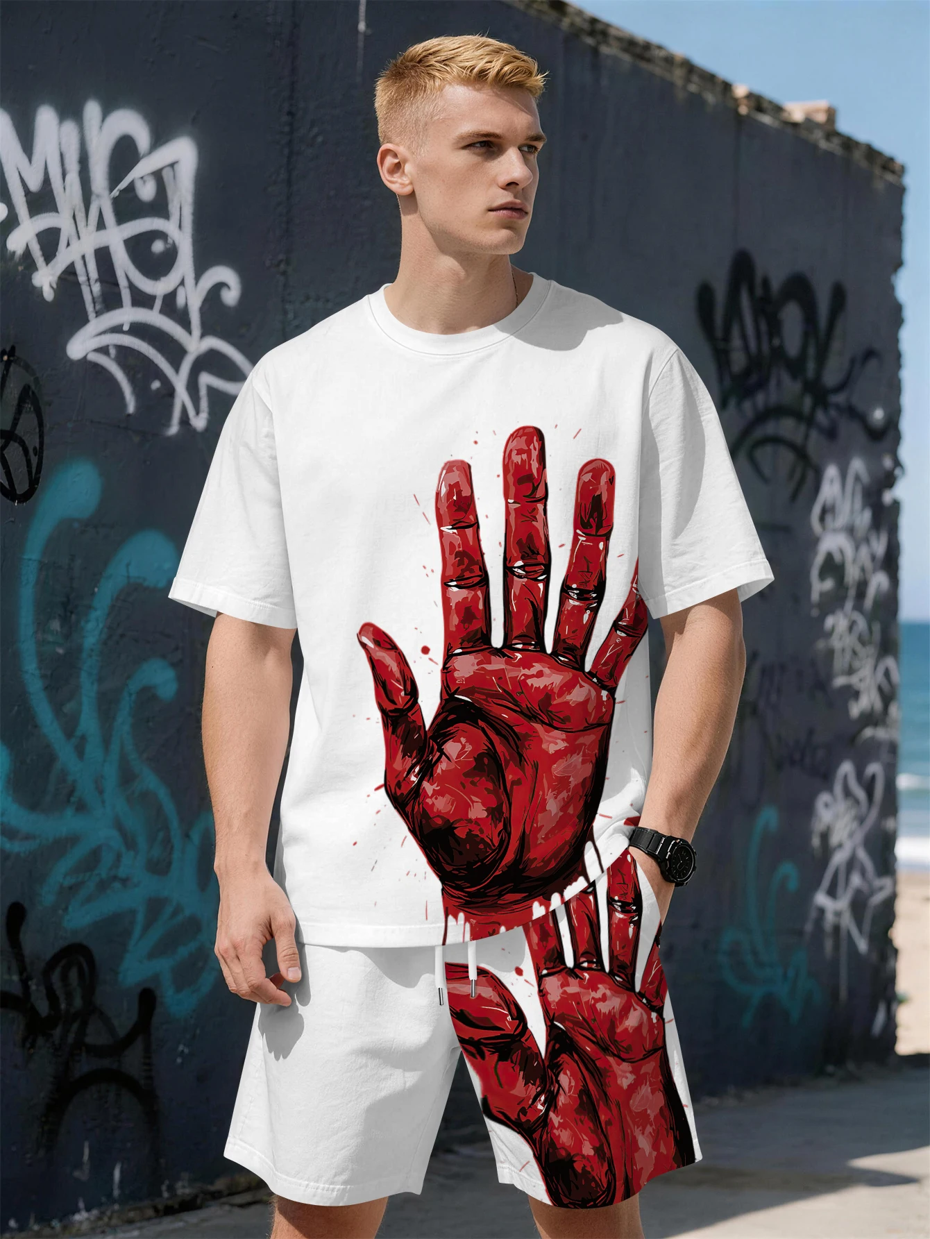 2026 Summer New Men's Short-Sleeved Set with 3D Simple Pattern Printing Fashionable Comfortable Lightweight and Soft
2026 Summer New Men's Short-Sleeved Set with 3D Simple Pattern Printing Fashionable Comfortable Lightweight and Soft