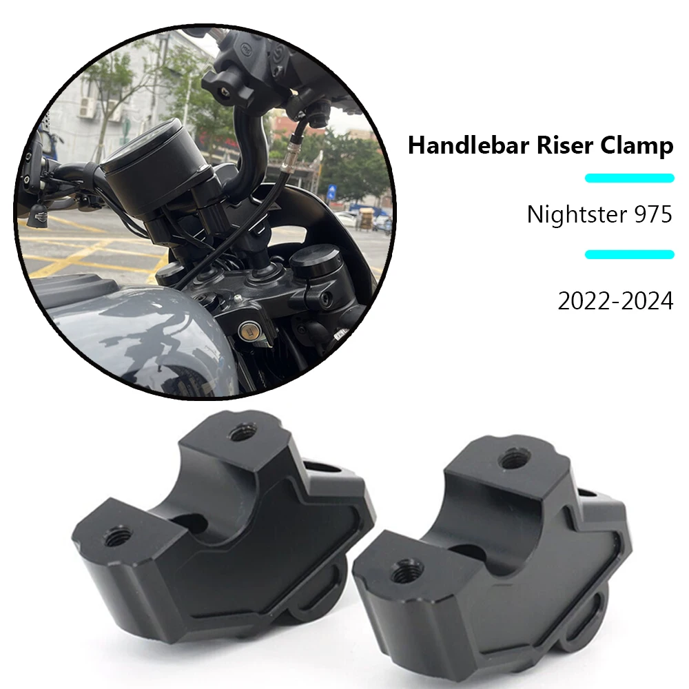 2022 2023 2024 Motorcycle Accessories Black Handlebar Riser Clamp Heightening Kits For Harley Nightster 975 RH975 Special
2022 2023 2024 Motorcycle Accessories Black Handlebar Riser Clamp Heightening Kits For Harley Nightster 975 RH975 Special