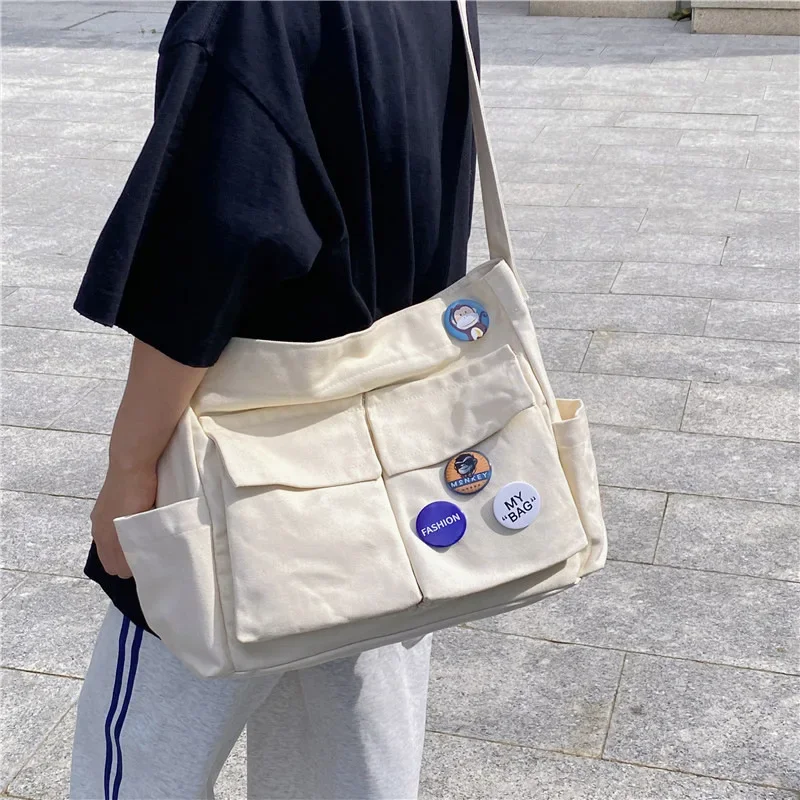 Shoulder Ins Versatile Large Capacity Canvas Bag Summer School for College Students Crossbody Women's Bag
Shoulder Ins Versatile Large Capacity Canvas Bag Summer School for College Students Crossbody Women's Bag