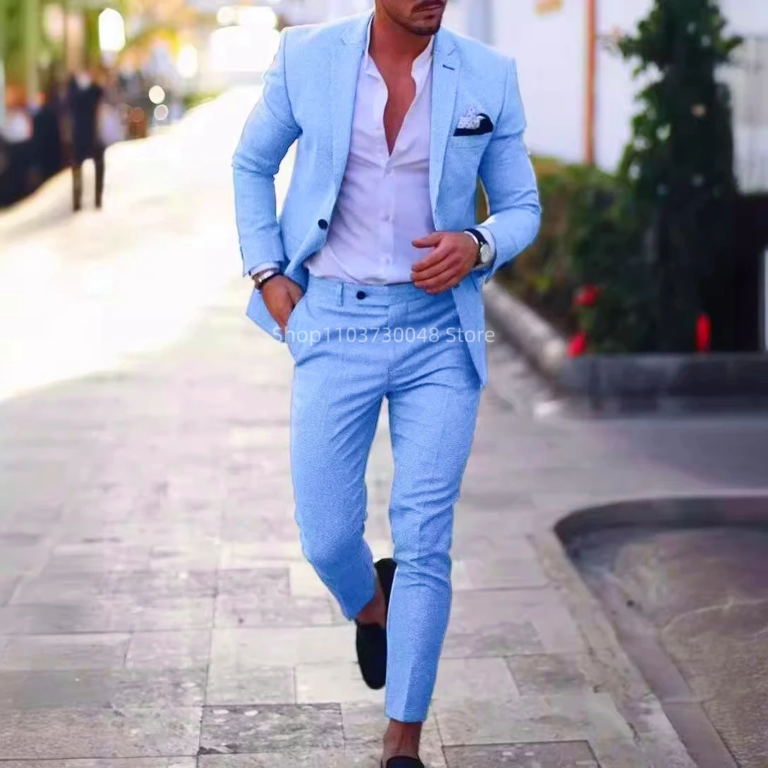 Solid Wedding Men's Suit Slim Fit Notch Lapel Blazer Formal Business Tuxedos 3-Piece Two Buttons Jacket+Pants for Party Prom
Solid Wedding Men's Suit Slim Fit Notch Lapel Blazer Formal Business Tuxedos 3-Piece Two Buttons Jacket+Pants for Party Prom
