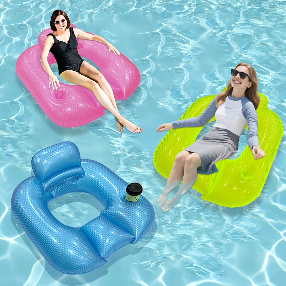 1pc Square Pearlized Floating Pool Lounger with Cup Holder PVC Material, Suitable for Beach, Pool, and Water Fun
1pc Square Pearlized Floating Pool Lounger with Cup Holder PVC Material, Suitable for Beach, Pool, and Water Fun