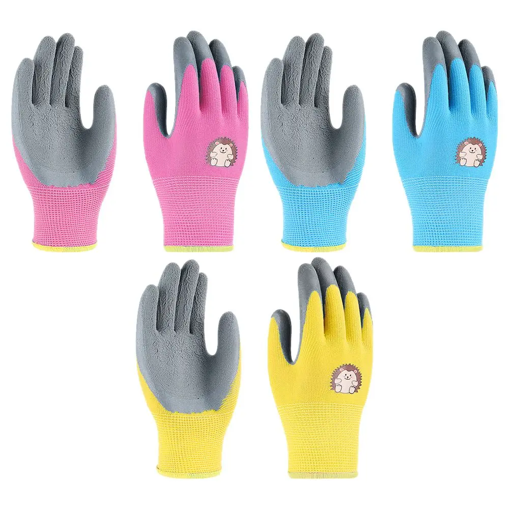 3 Pairs Kids Labor Protection XXS Size Blue Yellow Pink Hedgehog Thick Gardening Breathable Work Planting Gloves Garden Weeding
3 Pairs Kids Labor Protection XXS Size Blue Yellow Pink Hedgehog Thick Gardening Breathable Work Planting Gloves Garden Weeding