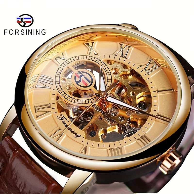 Simple Fashion Men's Watch, Skeleton Design, Creative Manual Mechanical Watch, Round Dial, Pointer Display, Alloy Case, Leather Strap, No Battery Needed, Men's Watch, Youth, Student, Korean Style, Preferred Gift Watch, No Battery Needed
Simple Fashion Men's Watch, Skeleton Design, Creative Manual Mechanical Watch, Round Dial, Pointer Display, Alloy Case, Leather Strap, No Battery Needed, Men's Watch, Youth, Student, Korean Style, Preferred Gift Watch, No Battery Needed