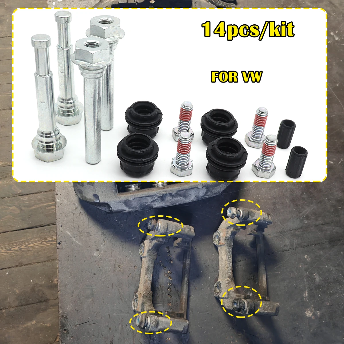 Brake Caliper Cylinder Slider Guide Pin For Disc Housing Bolts Rubber Bushing Boot Seal FOR VW GOLF MK7 TIGUAN MK2 PASSAT MK8
Brake Caliper Cylinder Slider Guide Pin For Disc Housing Bolts Rubber Bushing Boot Seal FOR VW GOLF MK7 TIGUAN MK2 PASSAT MK8