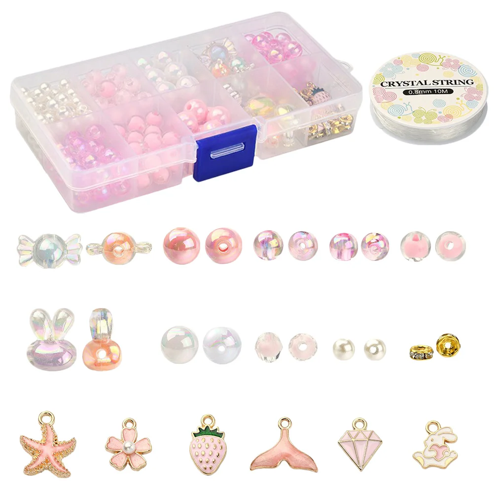 1 set DIY Bracelet Tool Kit Beads Making Jewelry Pink Girl Charm Kits Beading Supplies Bracelet Set Accessories Craft Project
1 set DIY Bracelet Tool Kit Beads Making Jewelry Pink Girl Charm Kits Beading Supplies Bracelet Set Accessories Craft Project