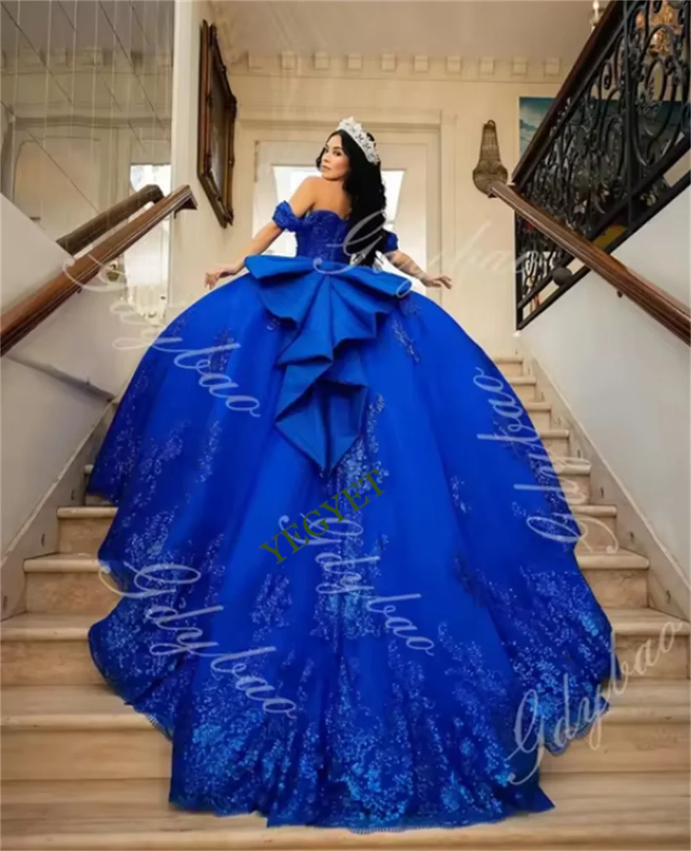 CustomizedRoyal Blue Quinceanera Dress for Women Off Shoulder Beaded Applique Evening Party Gown Sweet 15 Mexican Vestidos De
CustomizedRoyal Blue Quinceanera Dress for Women Off Shoulder Beaded Applique Evening Party Gown Sweet 15 Mexican Vestidos De