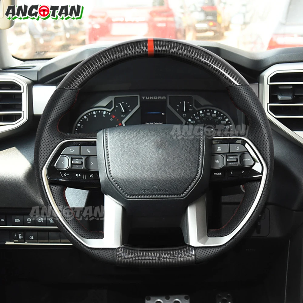 Custom Carbon Fiber Steering Wheel For Toyota Tundra Sequoia 2022-2024 Perforated Leather Steering Wheel
Custom Carbon Fiber Steering Wheel For Toyota Tundra Sequoia 2022-2024 Perforated Leather Steering Wheel