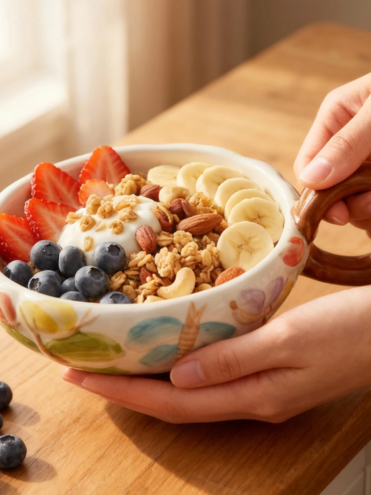 Cerc Handled Bowl Fruit Salad Dert Bowl High Aesthetic Value Relief Design Home Use Dining Utensils Rice Bowl
Cerc Handled Bowl Fruit Salad Dert Bowl High Aesthetic Value Relief Design Home Use Dining Utensils Rice Bowl
