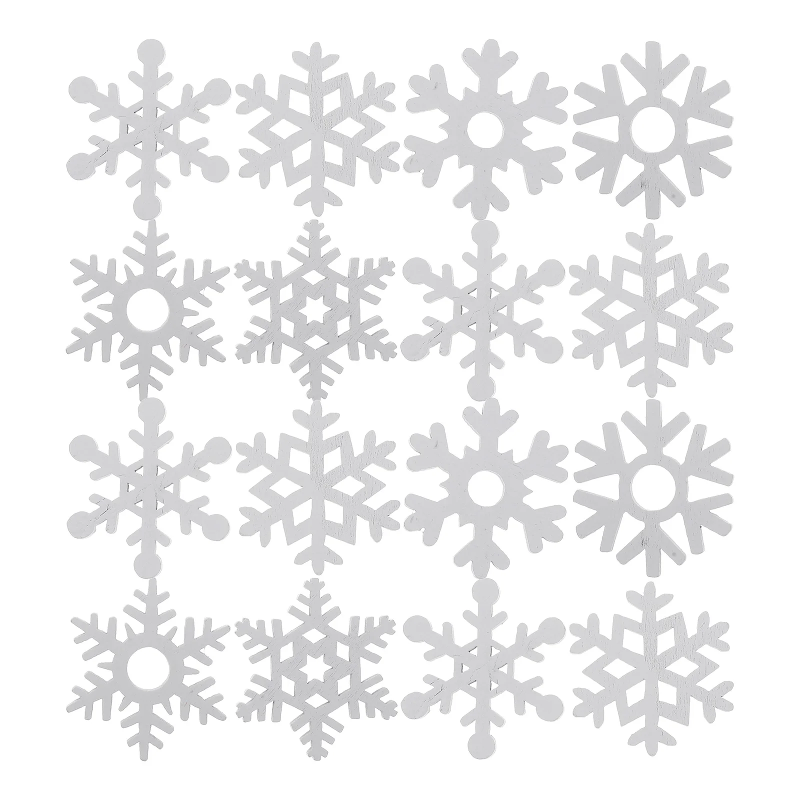 100pcs Christmas Wood Snowflakes Unfinished Cutouts for Crafts Cake Topper Party Decoration Wooden Ornament Tags
100pcs Christmas Wood Snowflakes Unfinished Cutouts for Crafts Cake Topper Party Decoration Wooden Ornament Tags