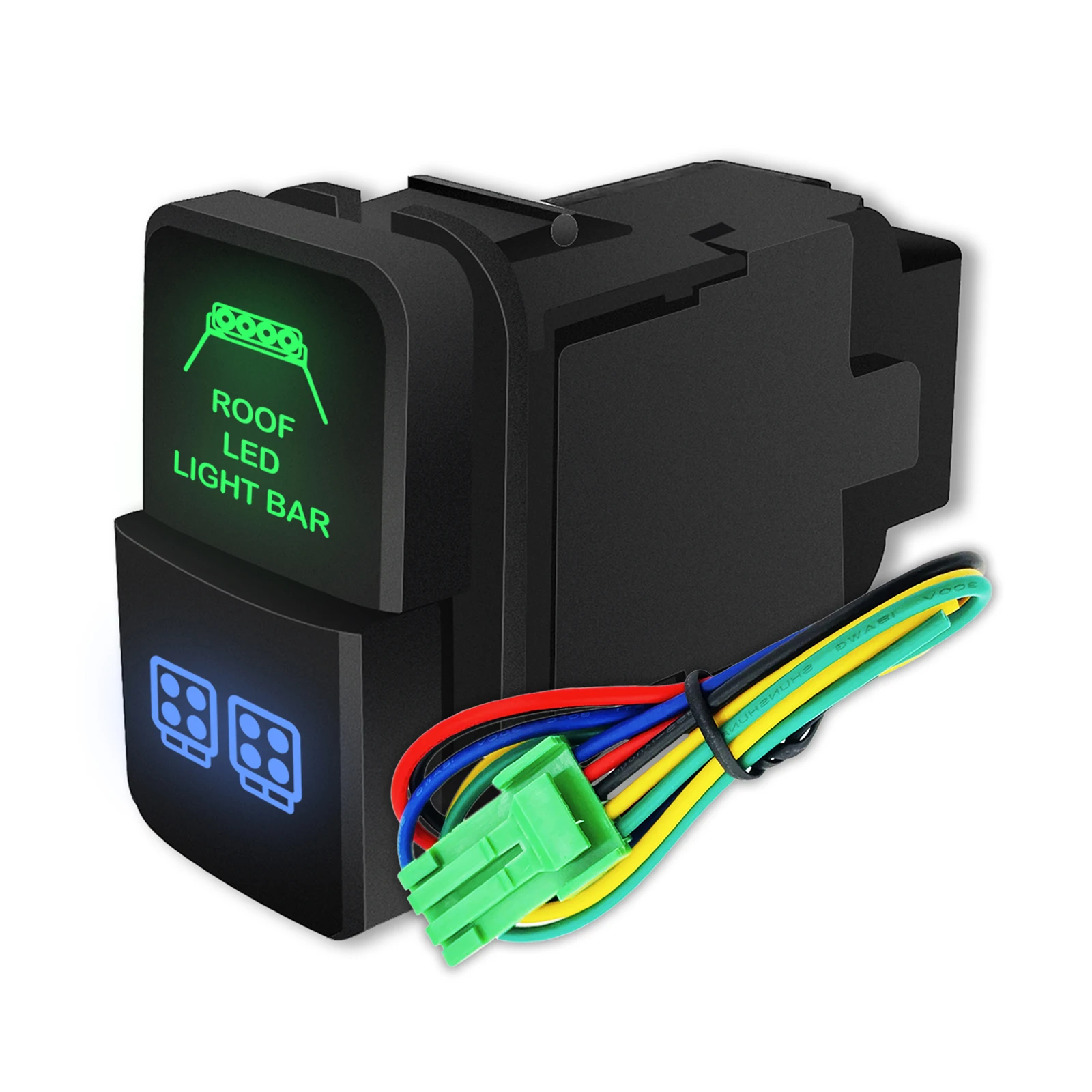 Green Blue Dual Push Button Switch 12V Roof Led Light Bar Led Work Light for Toyota Prado 4Runner Landcruiser FJ Cruiser Tacoma
Green Blue Dual Push Button Switch 12V Roof Led Light Bar Led Work Light for Toyota Prado 4Runner Landcruiser FJ Cruiser Tacoma