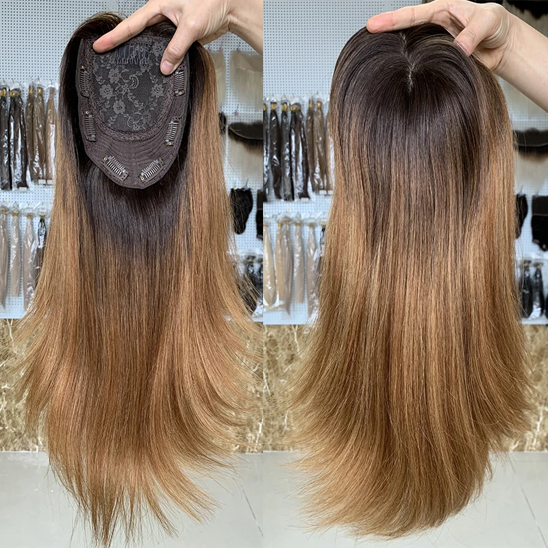 High Density Ombre European Cuticle Aligned Women Hair System Free Part Natural Scalp Silk Base Wefted Human Hair Topper
High Density Ombre European Cuticle Aligned Women Hair System Free Part Natural Scalp Silk Base Wefted Human Hair Topper